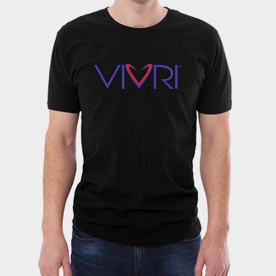 Imagen de Playera Logo Vivri Hombre Mediana Negra