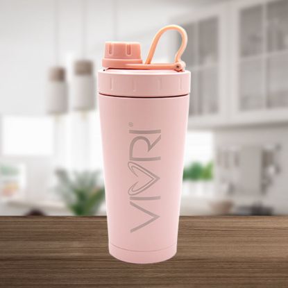 Imagen de Shaker metálico rosa