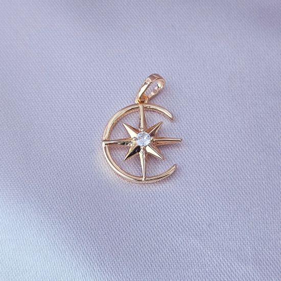 Imagen de Dije Media Luna y Estrella con Luz