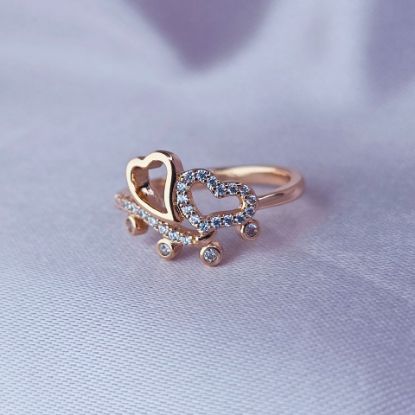 Imagen de Anillo Dos Corazones Caminando