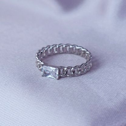 Imagen de Anillo Barbada con Circonia 