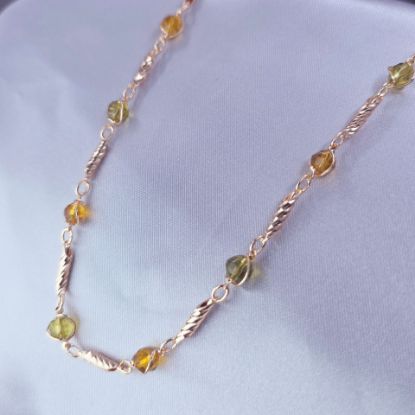Imagen de Collar Esferas de Cristal Olivo Talla 4305