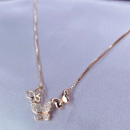 Imagen de Collar Tres Mariposas Felices