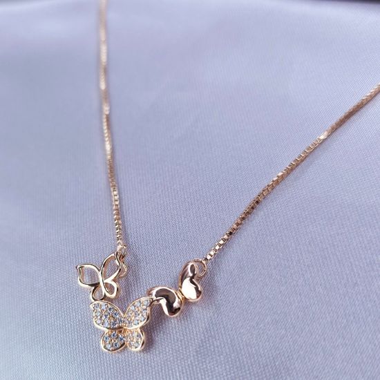 Imagen de Collar Tres Mariposas Felices