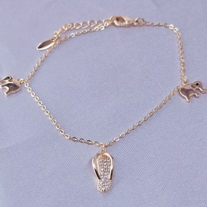 Imagen de Pulsera Sandalia Auténtica y Dos Elefantes