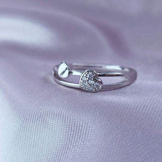 Imagen de Anillo Dos Corazones Preciosos 