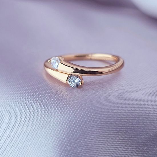 Imagen de Anillo Medio Dedo Dos Mundos Talla 4