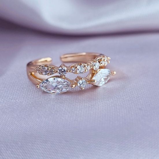 Imagen de Anillo Semiabierto Bellos Cristales 