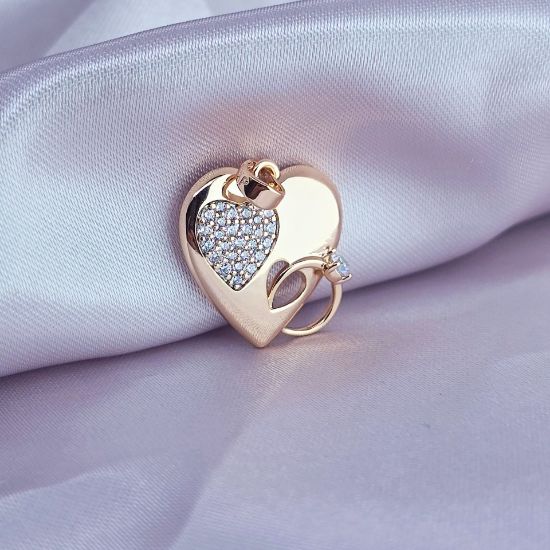 Imagen de Dije Dos Corazones y Anillo