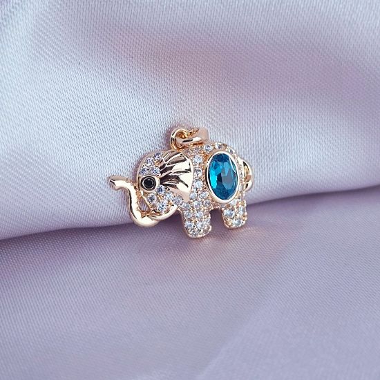 Imagen de Dijes Elefante con Vibra Azul