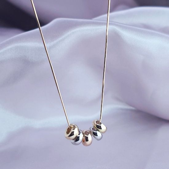 Imagen de Collar Combinación de Cuatro Oros  4501