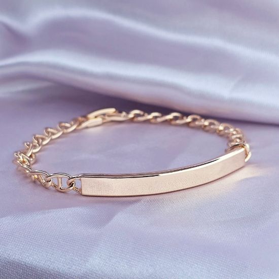 Imagen de Pulsera Esclava Tejido Gucci Oro Dorado