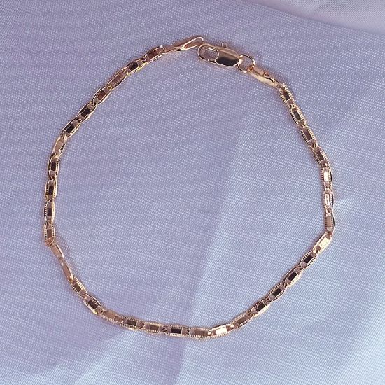 Imagen de Pulsera Tejido Gucci Plana Oro Dorado