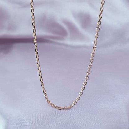 Imagen de Cadena Eslabón Rectangular Oro Dorado