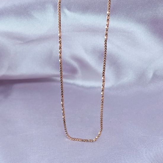 Imagen de Cadena Bismark Torcido o Cubos Oro Dorado