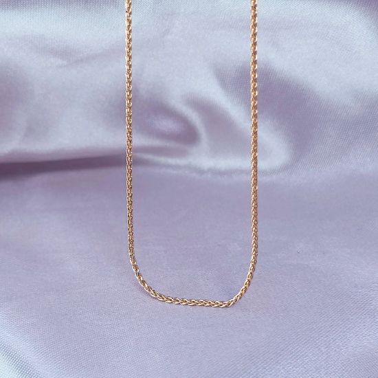 Imagen de Cadena Tejido Trigo Oro Dorado