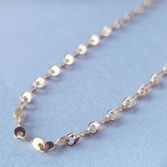 Imagen de Cadena Lunetas Planas Dorado Talla 4503