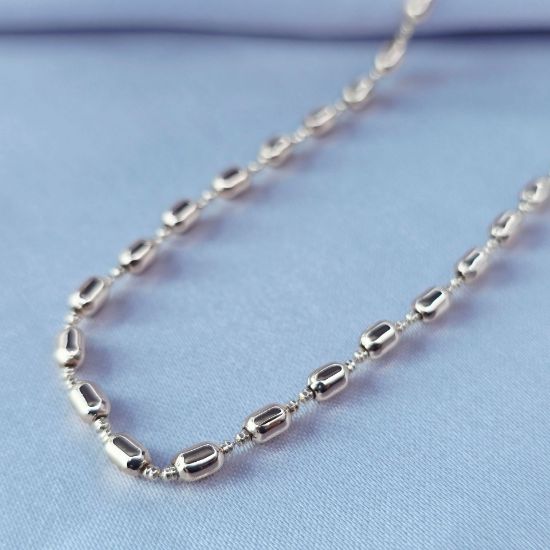 Imagen de Cadena Tejido Dos Puntos y Coma Oro Dorado Talla 4502