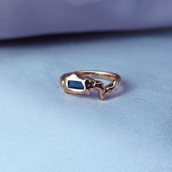 Imagen de Anillo Exceso y Brillo Azul