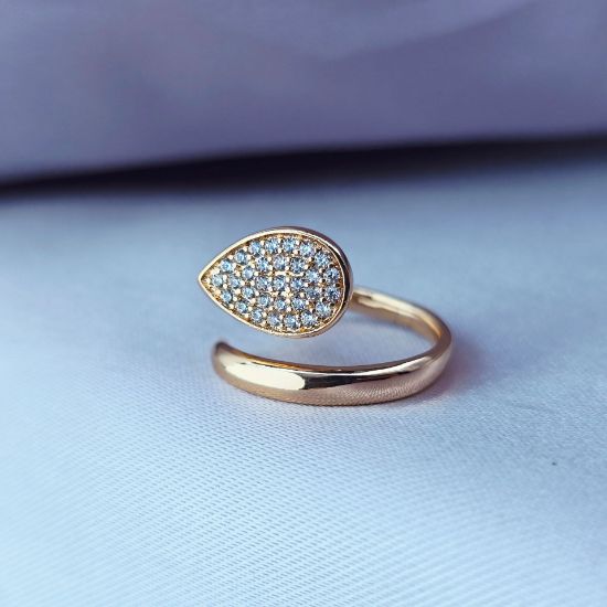 Imagen de Anillo Espiral y Gota con Diamantes