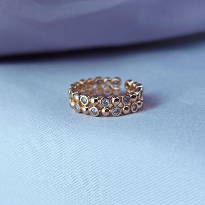 Imagen de Anillo Uniendo Esferas y Diamantes