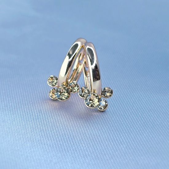 Imagen de Huggie Cuatro Burbujas Swarovski Blancas