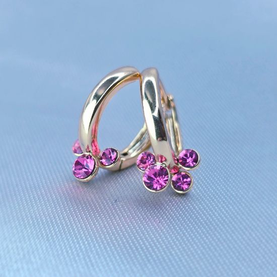 Imagen de Huggie Cuatro Burbujas Swarovski Rosas