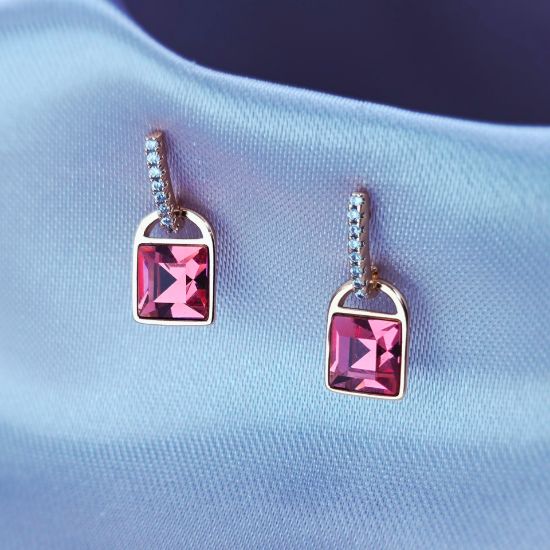 Imagen de Broquel Abundancia Swarovski Rosa