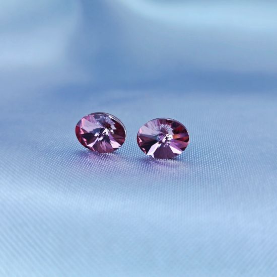 Imagen de Broquel Óvalo Exitoso Swarovski Rosa