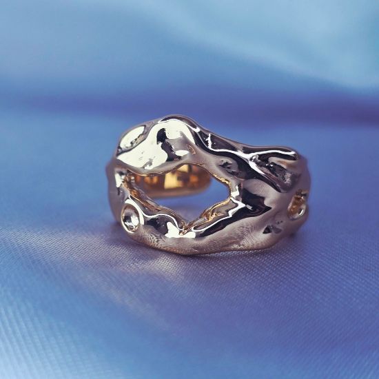 Imagen de Anillo Semiabierto Derretido de Oro