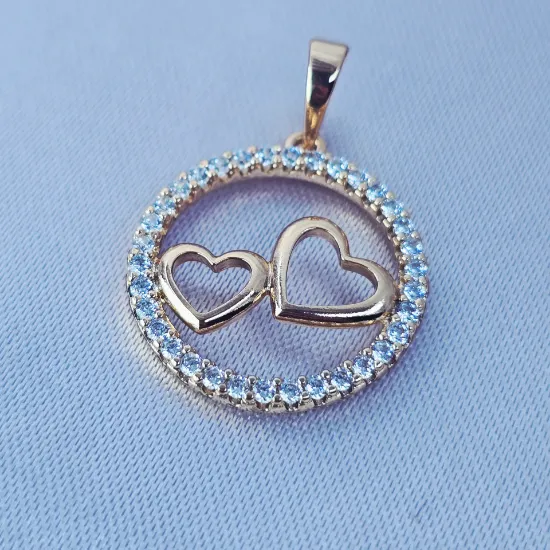 Imagen de Dije Dos Corazones Libres