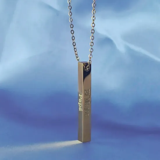 Imagen de Collar Te Amo Papá Oro Amarillo