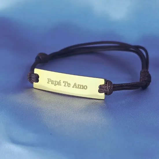 Imagen de Pulsera Te Amo Papá Oro Amarillo
