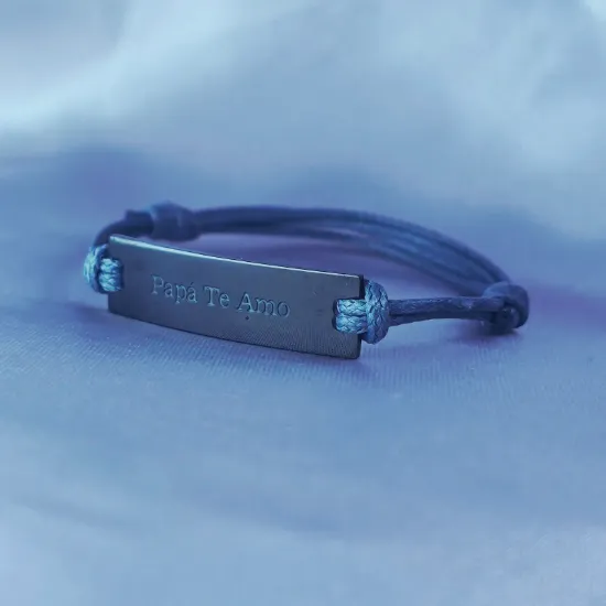 Imagen de Pulsera Te Amo Papá Oro Negro