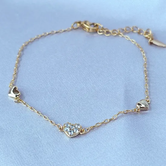 Imagen de Pulsera Tres Corazones Especiales Vivri  1701