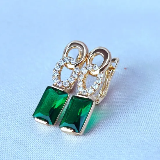 Imagen de Arete Fuerza y Elegancia Esmeralda