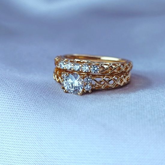 Imagen de Anillo Alianza Romántica y Elegante 