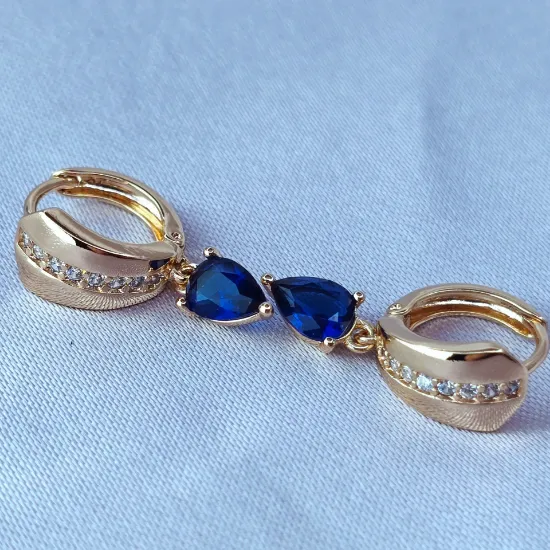 Imagen de Arete Gota Divina Azul