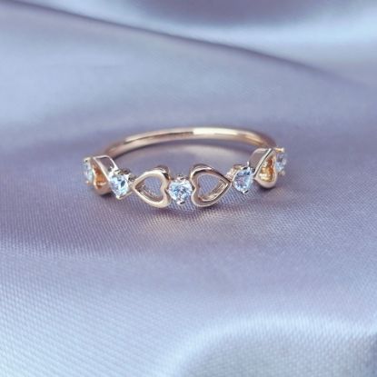 Imagen de Anillo Corazones y Circonias