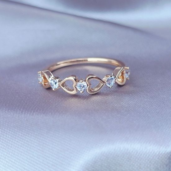 Imagen de Anillo Corazones y Circonias