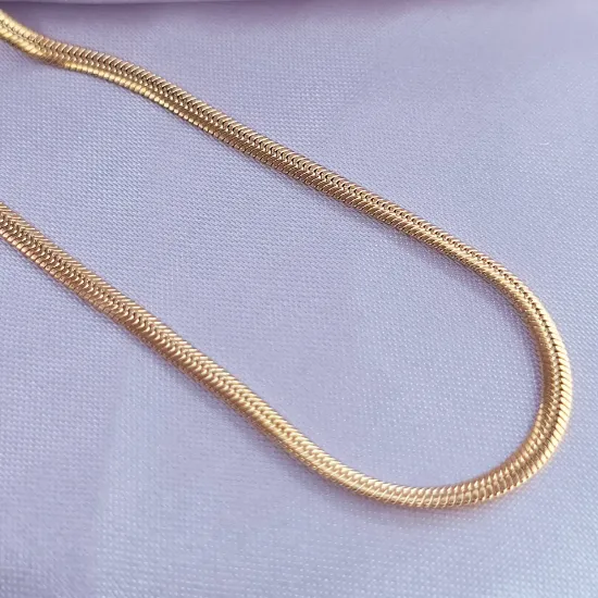 Imagen de Cadena Tejido Panza de Víbora Oro Dorado Talla 4503