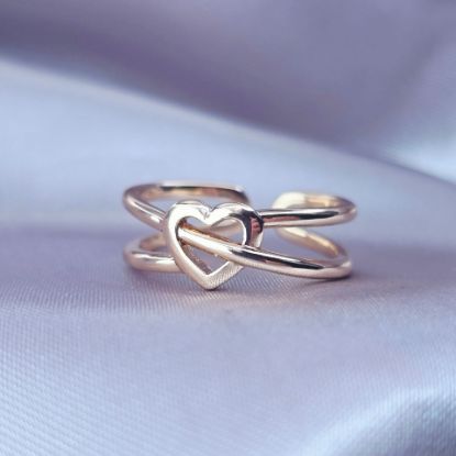 Imagen de Anillo Semiabierto Corazón 8