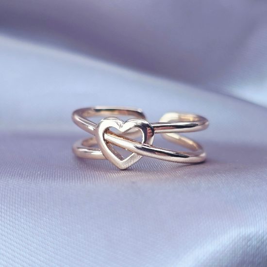 Imagen de Anillo Semiabierto Corazón 8