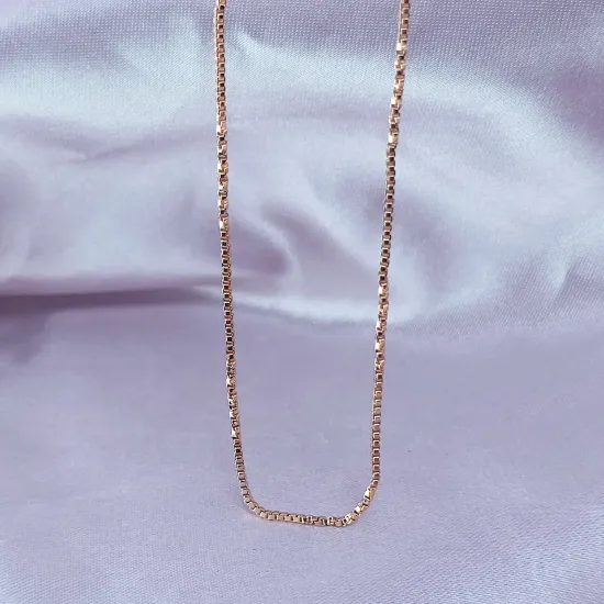 Imagen de Cadena Tejido Bismark o Cubos Torcido Oro Dorado Talla 6001