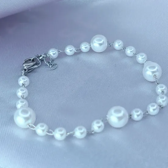 Imagen de Pulsera Perlas de Cristal Talla 1706