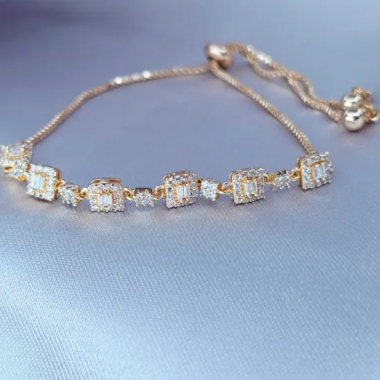Imagen de Pulsera Ajustable Arte de Cuadros Talla 2502