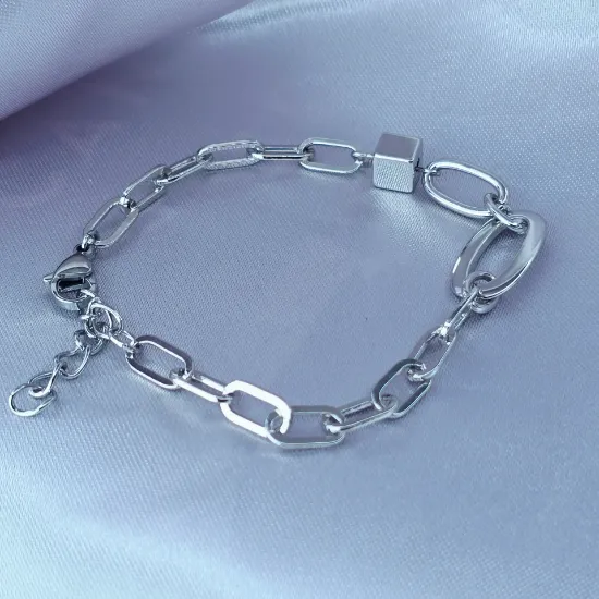 Imagen de Pulsera Arte Cubo y Óvalos Talla 1705