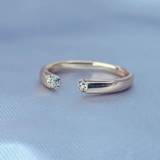 Imagen de Anillo Abierto Dos Sentimientos Talla 6