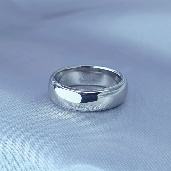 Imagen de Anillo Argolla Suave Blanca