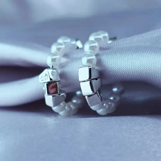 Imagen de Arete Plata y Perlas